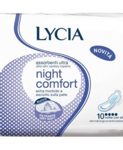 LYCIA ASSORB ULTRA NIGHT COMFORT NOTTE CON ALI X10